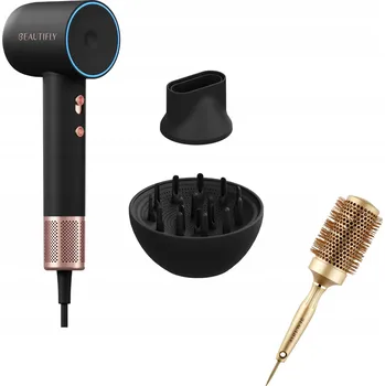 Fén Fén na vlasy Beautifly VelaAir Ionizace Difuzér 1600W Černý