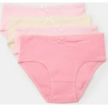 Dívčí spodní prádlo Sinsay - Bavlněné kalhotky 4-pack - pastelová růžová - 809IG-03X - 809IG-03X-U12