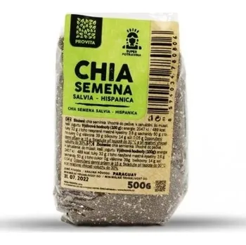 Chia semena, Provita