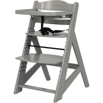 ATMOWOOD Dřevěná jídelní židlička šedá