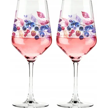 Sklenice Sada 2 Sklenic na Víno 470ml Borůvky Maliny Dárek Set