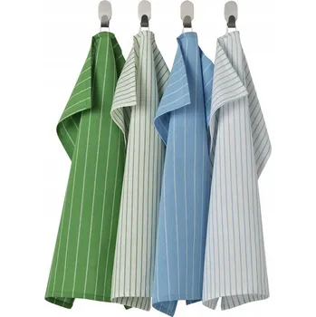 Utěrka IKEA RINNIG Kuchyňské utěrky 45x60cm 4ks bavlna zelená modrá proužkované