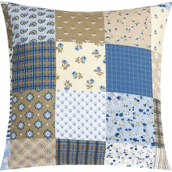Polštář Polštářek ADÉLA - 40x40 cm Patchwork modrá