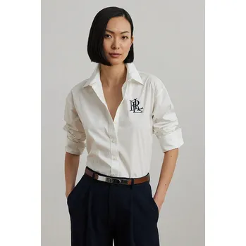 Dámská košile Bavlněná košile Lauren Ralph Lauren 200932538 bílá 00X, vel. M