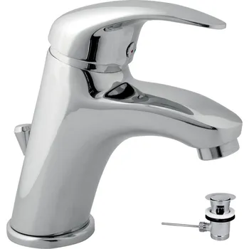 Vodovodní baterie Umyvadlová baterie s kovovou výpustí Titania Lux chrom