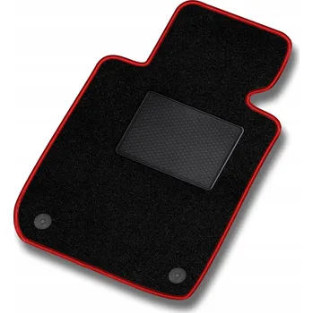 autokoberec Velurový kobereček BASIC Toyota Proace I 2013-2016, červené lemování