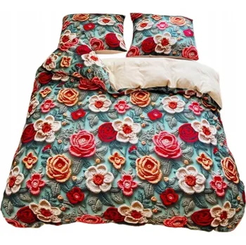 Povlečení POVLEČENÍ 140x200 OBOUSTRANNÁ BAVLNA SATÉN GierekHoff KOMPLET 2dílná RŮŽE 5D