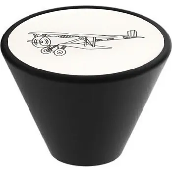 Nábytkové kování Nábytková úchytka kuželová černá GD09 Samolot V33