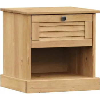 Noční stolek Noční stolek VIGO z masivního borovicového dřeva, medově hnědá, 42x35x40 cm