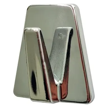 Věšák Háček samolepící QF typ 3, plast, stříbro, 2ks