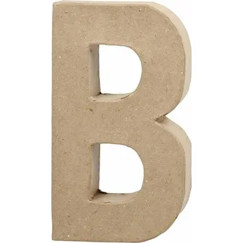 Obraz PÍSMENO B Z PAPÍR-MAŠÉ, V: 20,5 CM