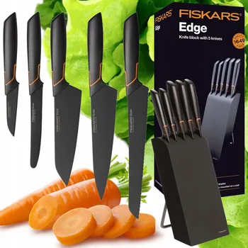 Kuchyňský nůž Sada nožů v bloku Fiskars Edge, 5 ks
