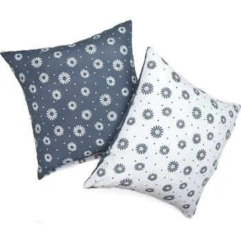 DADKA VRACOV Povlak na polštář bavlna Anežka bílá/tmavě šedá DUO Velikost: L