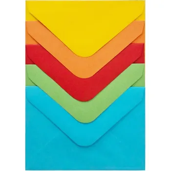 Obálka OBÁLKA 70X100MM HLADKÁ SMĚS INTENZIVNÍCH BAREV, 110G/M2, OP-10 KS