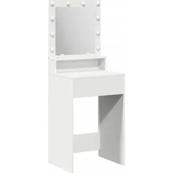 Toaletní stolek Toaletní Stolek LED se zrcadlem, bílý, 50 x 41 x 135 cm