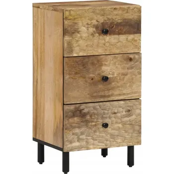 Komoda Boční skříňka z masivního mangového dřeva s železnýma nohama 40x33x75 cm