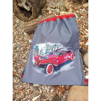 Stahovací vak digitální tisk 47 x 41 cm - Paříž a auto