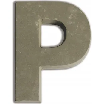 Obraz PÍSMENO P Z BETONU V:7,6 CM