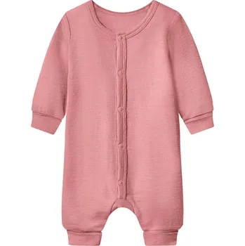 Dupačky lupilu® Dětské rostoucí dupačky z merino vlny a hedvábí (světle růžová, 50/56)