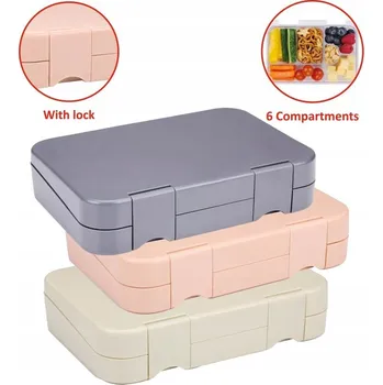 Úložný box Alpina šedý box na oběd 21 x 15 x 4,5 cm