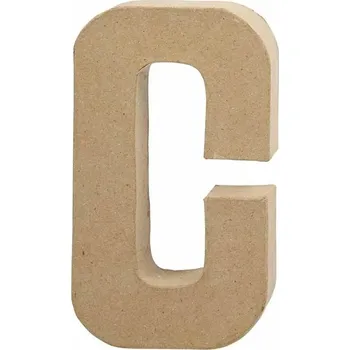 Obraz Písmeno C z papírové hmoty, výška 20,5 cm