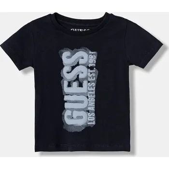 Chlapecké tričko Dětské bavlněné tričko Guess N6RI11.K8HM4.PPY2 námořnická modř 59X, vel. 105-112