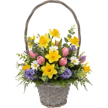 Proutěný košík na květiny, růže, dárkové sady, 45 cm