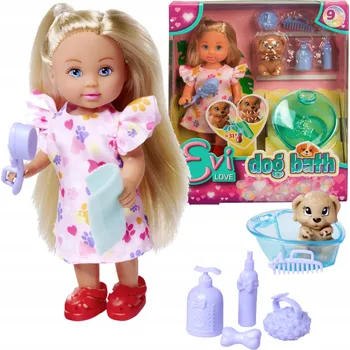 Panenka EVI LOVE PANENKA SADA PSÍ KOUPÁNÍ PEJSEK PŘÍSLUŠENSTVÍ 9 KUSŮ