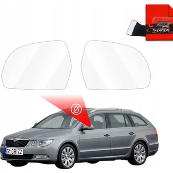 Polep vozidla Fólie proti dešti na zrcátka pro Škoda Superb 2 (2008-2015)