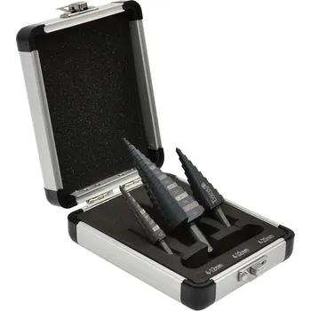 Vrták Geko Sada kuželových vrtáků HSS M2, 3 ks (4–12,4–20,4–32 mm) (50)