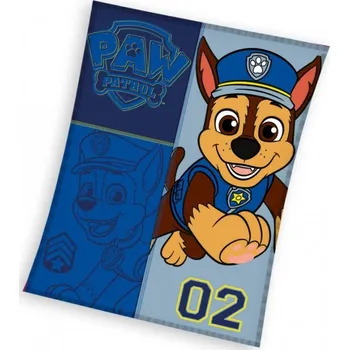 Dětská deka Dětská deka Tlapková Patrola Policista Chase 150x200 cm AKCE