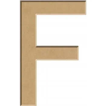 Obraz Ploché písmeno F z MDF, výška: 10 cm