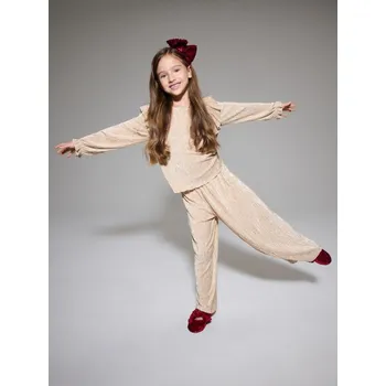 Dívčí kalhoty Sinsay - Souprava halenky a&nbsp;kalhot - zlatá - 027GL-GLD - 027GL-GLD-104