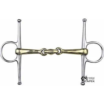 Jezdectví Roubík 2x lomený HKM -ARGENTAN 16MM- - 13,5cm