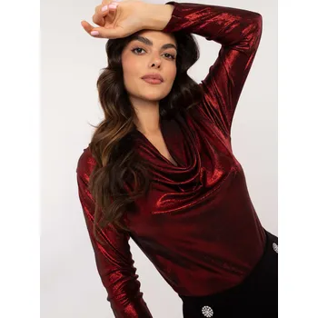 Tmavě červená společenská halenka Italy Moda tmavě červená 3047817