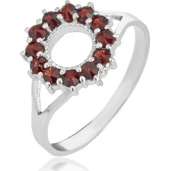 Prsten Český Granát Jan Kos jewellery Stříbrný prsten 32107841