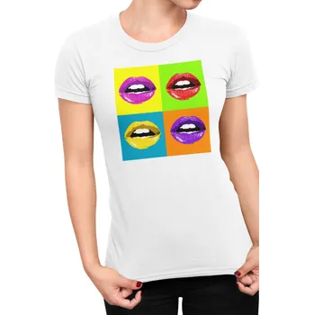 Dámské tričko Tričko dámské-Four Lips 3XL bílé