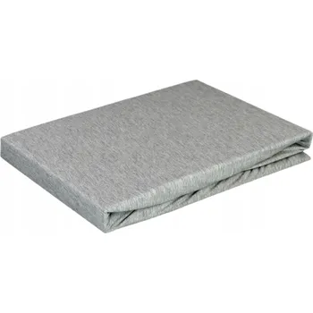 Prostěradlo PROSTĚRADLO ŠEDÝ MELÍR 200x220cm + 30cm S GUMOU BAVLNA 100% PEVNÉ
