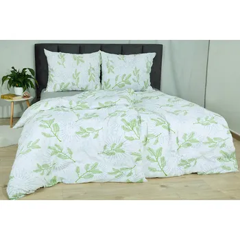 Povlečení HW Logistic s.r.o. Basic Menda bílé 140 x 200, 70 x 90 cm zipový uzávěr