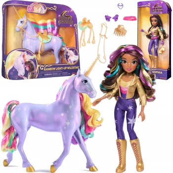 Panenka AKADEMIE JEDNOROŽCŮ PANENKA SOPHIA A JEDNOROŽEC WILDSTAR SE SVĚTLEM A ZVUKEM + PŘÍSLUŠENSTVÍ