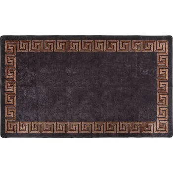 Koberec Černo-zlatý sametový koberec 190 x 300 cm, protiskluzový, pratelný