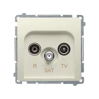 Elektrická zásuvka Anténní zásuvka nástěnná Kontakt-simon béžová