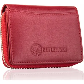 Peněženka Betlewski dámská peněženka z pravé kůže červená