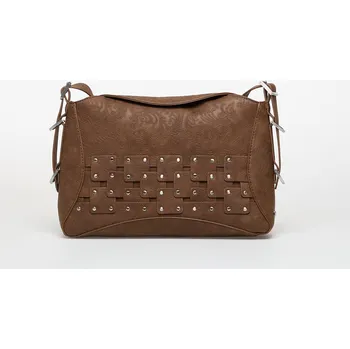 Módní doplněk Kabelka Desigual Medium Studded Patch Handbag Brown Universal