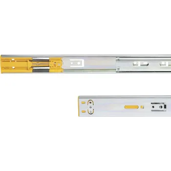 Nábytkové kování Emuca S.R.L. Kuličkové pojezdy plnovýsuv – Push to open + tlumení, výška 45 mm, 30 kg Jmenovitá délka [mm]: 400