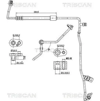 Vedení klimatizace Vysokotlaké / nízkotlaké vedení, klimatizace TRISCAN 9010 29058