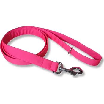 Vodítko pro psa Softshellové vodítko pro malá plemena - NEON RŮŽOVÁ, 1 m, Karabina 67 mm - pro malá plemena - pochromováno
