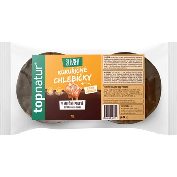 TOPNATUR Slim&Fit Kukuřičné chlebíčky se slaným karamelem v mléčné polevě 70 g