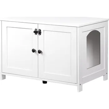 Kočičí toaleta Vasagle Marito 78,5 cm bílá