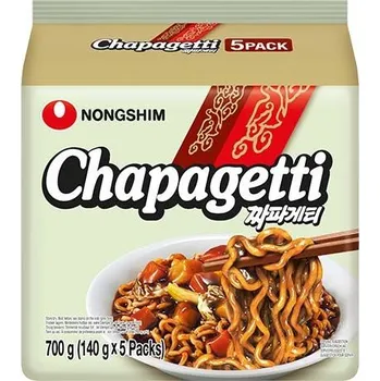 NONGSHIM Instant Noodles Chapagetti – instantní nudle s černou fazolovou omáčkou 4x140g